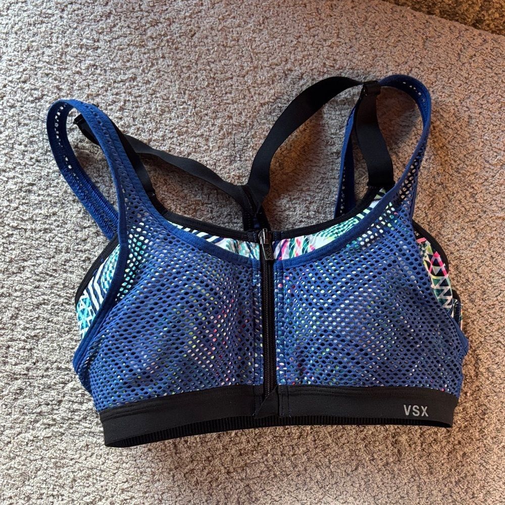VSX Navy Mesh Sports Bra